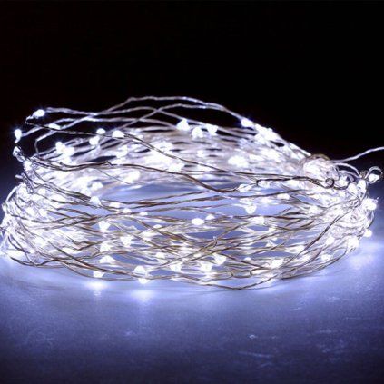 LED  SVETELNÁ REŤAZ - 20 DIÓD (STUDENÁ BIELA) -  1 METER