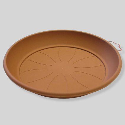 16506 svetla terakotova plastova podtacka 24 cm